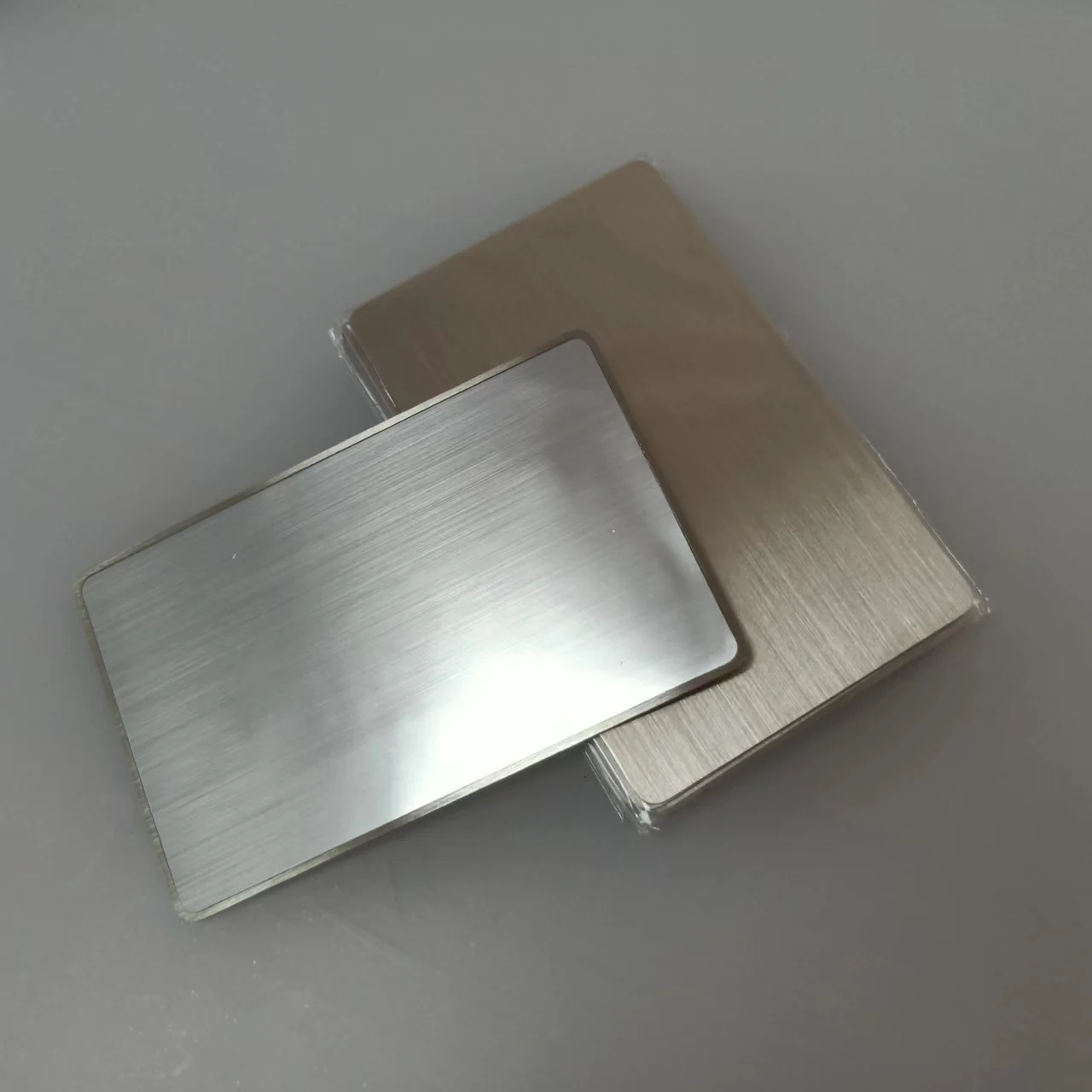 Brushed Silver Metal Steel And Plastic Combination Original NFC 213 Diy Blank Digital Business Card