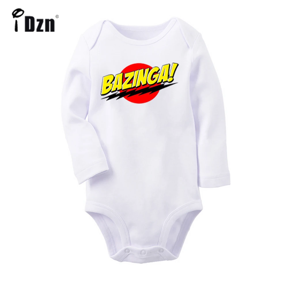 

Bazinga Big Bang Theory Sheldon Cooper Cute Baby Rompers Baby Boys Girls Fun Print Bodysuit Infant Long Sleeves Jumpsuit Clothes