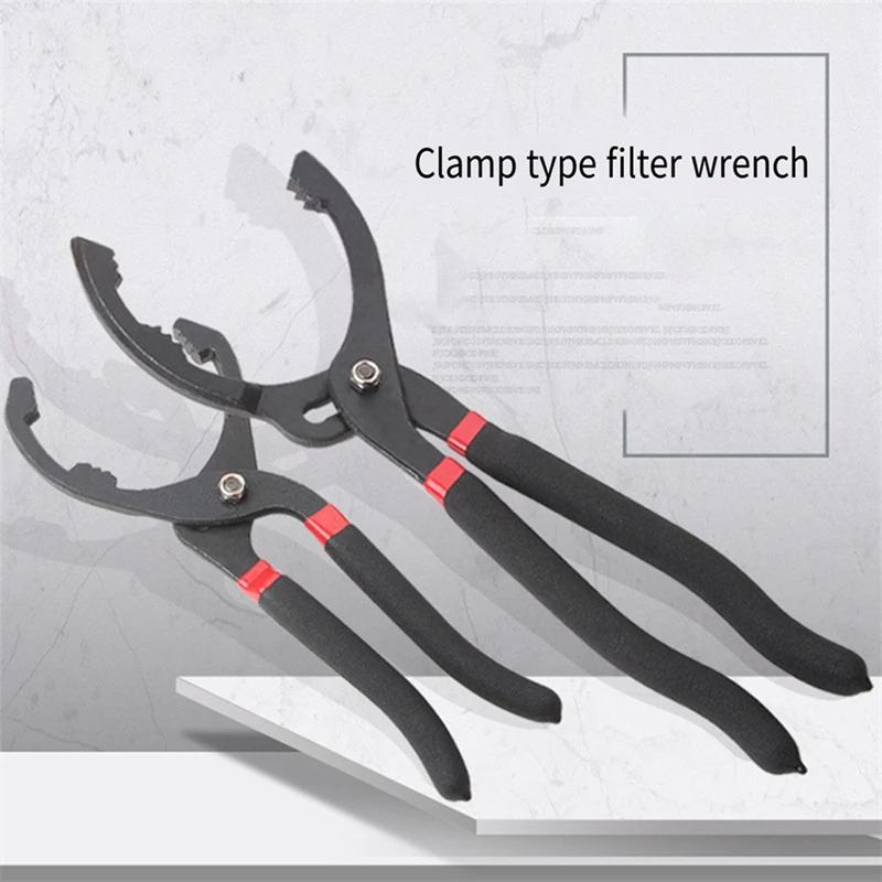 Chiave del filtro dell'olio morsetto di smontaggio filtro griglia dell'olio strumento di manutenzione della chiave di riparazione automatica durevole nero