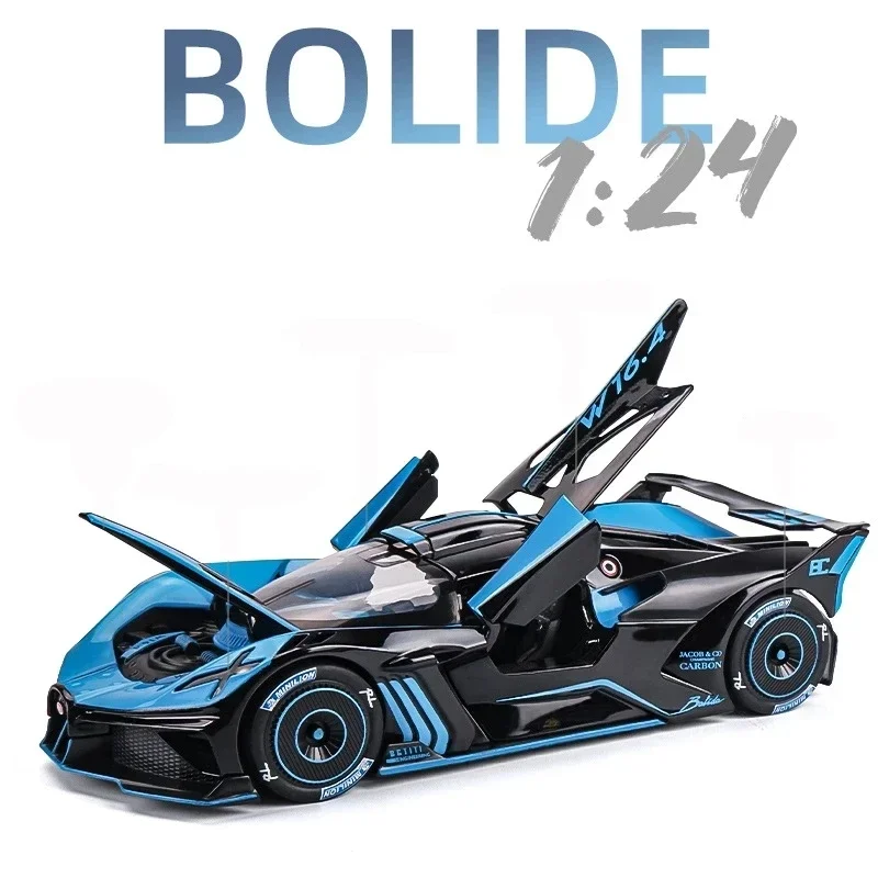 Maisto 1:24 Bugatti Bolide coche deportivo de aleación modelo fundido a presión vehículo de juguete sonido y luz coche de Metal colección de simulación juguetes para niños