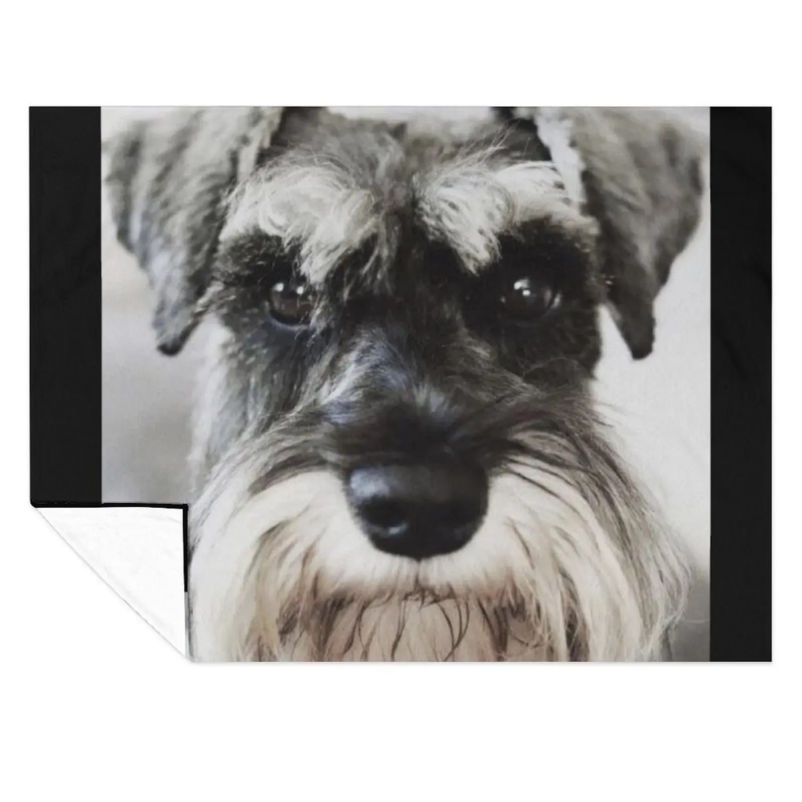 

Schnauzer dog full face pets dogs cute puppy Throw Blanket Retros Giant Sofa Baby Flannel Fabric Blankets