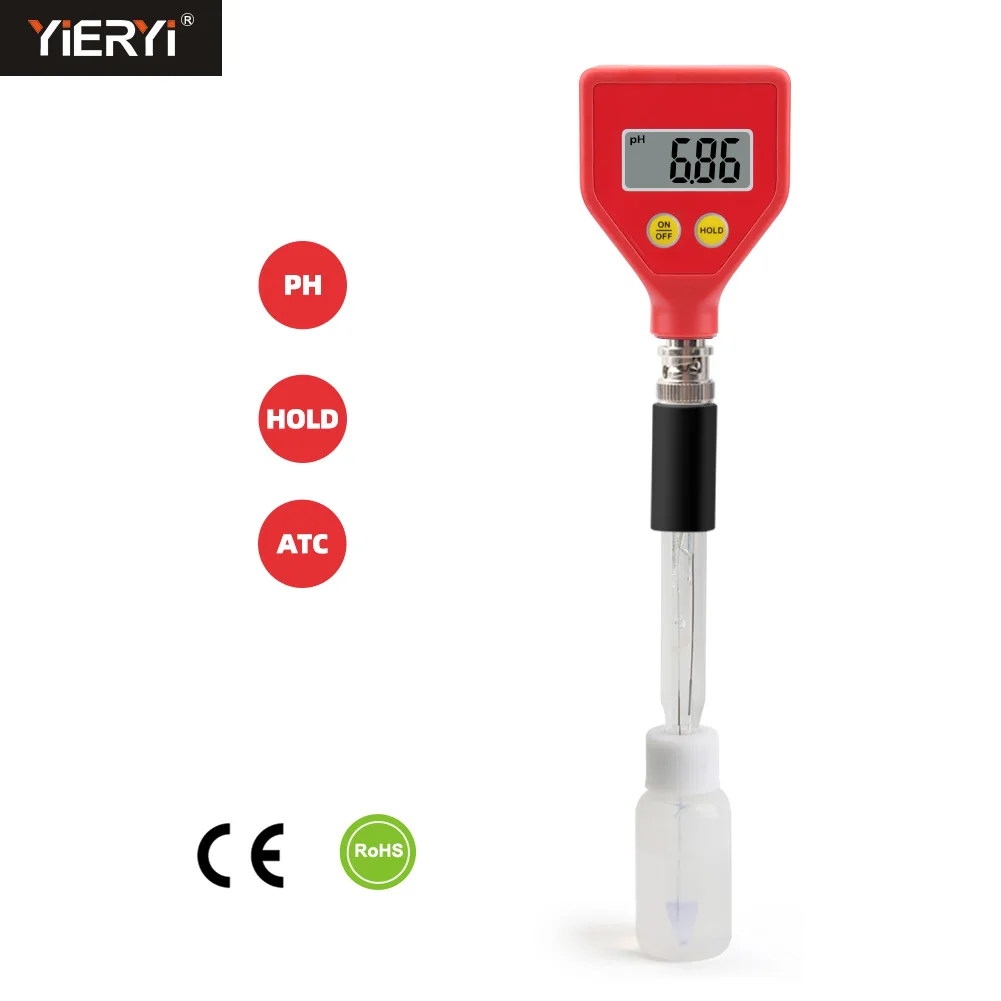 Yieryi-Testeur de PH-mètre numérique pour aliments, électrode en verre pointu pour eau, lait, fromage, sol alimentaire