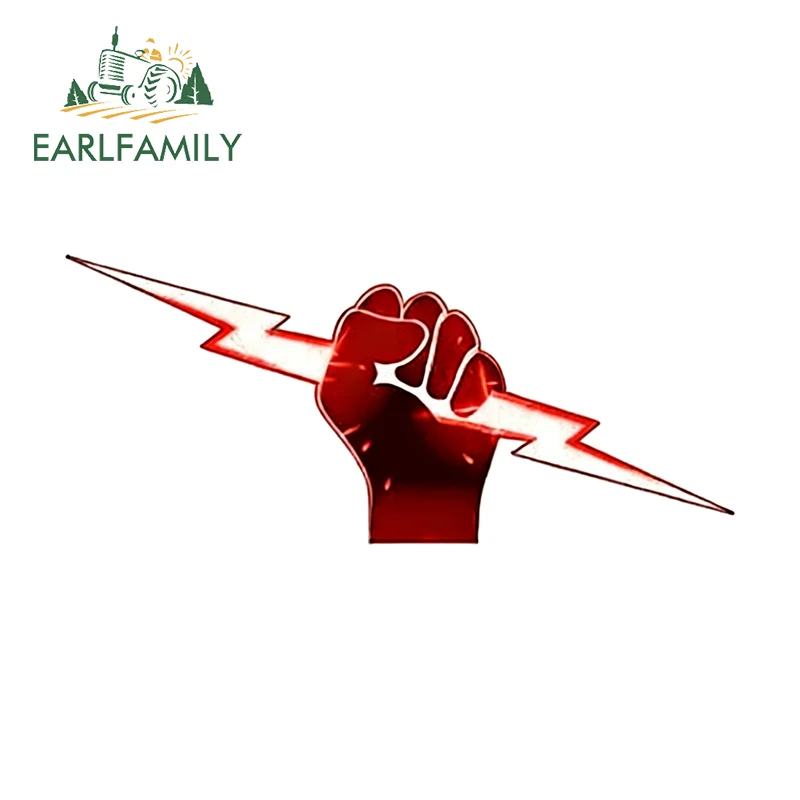 

EARLFAMILY Creative Lightning Hands Car Stickers Exquisite Windows Car Bumper Decals Waterproof Skateboard Trunk Decoration