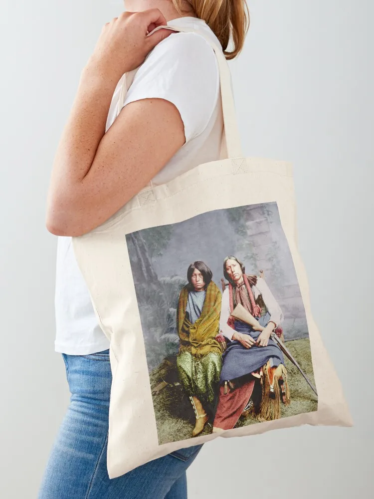 

Quanah Parker and Wife Tote Bag university shopper bag Shopper handbag tote bag woman reusable shopping bags