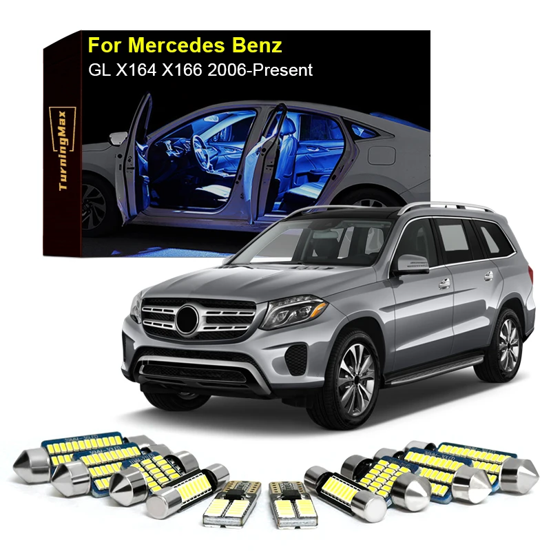 

Canbus Interior Lighting LED Bulbs Kit For Mercedes Benz GL X164 X166 2006-Now Dome Trunk Map Lights Indoor Lamp Car Accessories