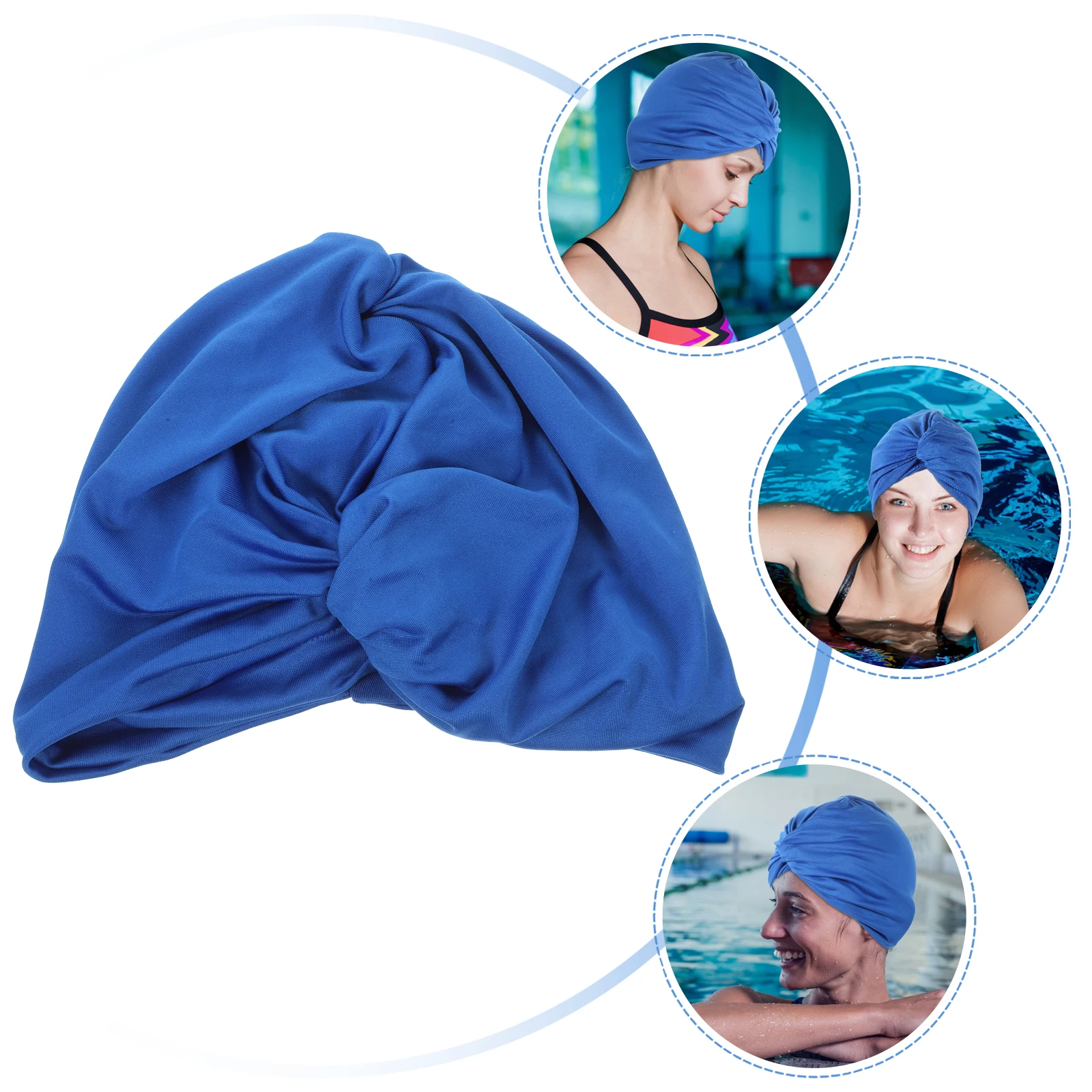 

Beach Hat Ladies Swim Caps Women Adult Short Hair Comfortable Water Proof Swimming Nylon Turban Waterproof Miss