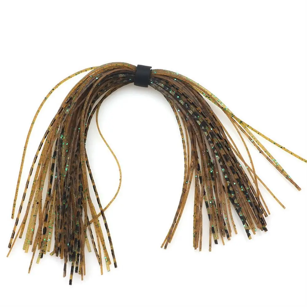 

44 Strands Baitfish Silicone Skirts Mixed Color Glitter Buzzbaits Spinner Fly Tying Material Barred Color Jig Squid Skirt