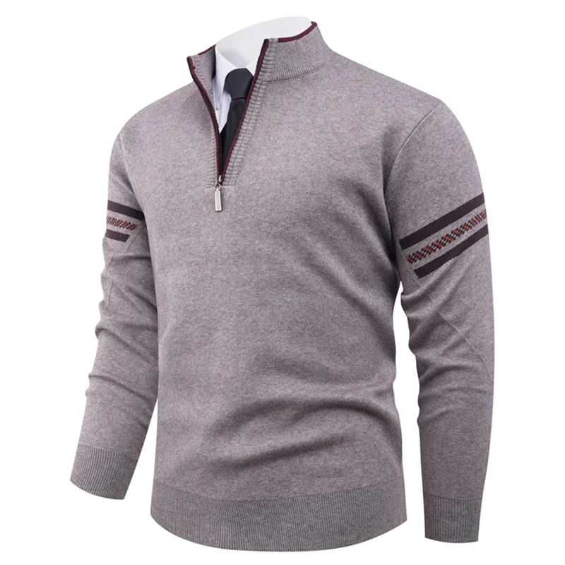 

Men's Thickened Half Zipper Sweater Pullover Casual Fashion Top