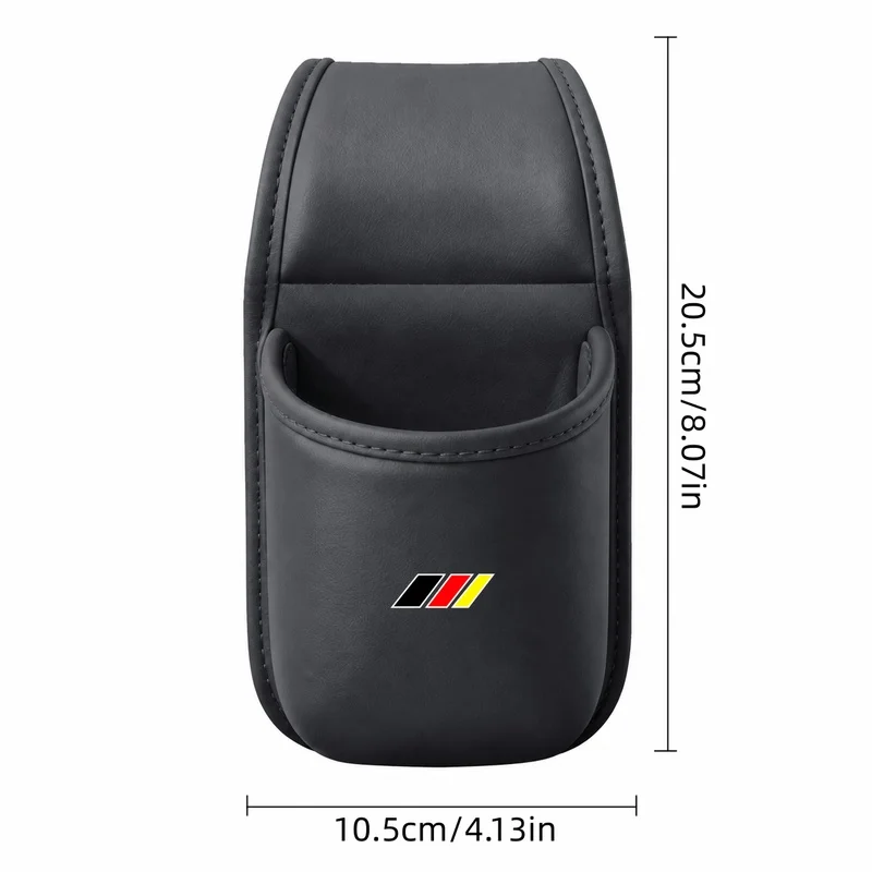 German Three-Color Car Multifunctional Storage Bag PU Leather Car Door Hanging Storage Box Phone and Cup Holder Storage Bag C