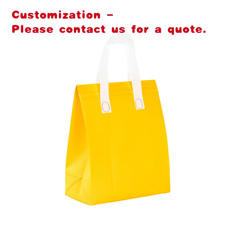 

на заказ.LOKYO экологически чистый на вынос водонепроницаемый многоразовый ламинационный нетканый мешок-холодильник пузырьковый чай