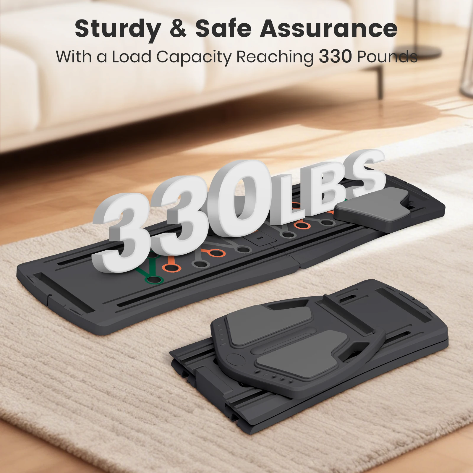 لوح بيلاتيس محمول 7 في 1 للتمرين قابل للطي ومعدات لياقة بدنية للتمرين لكامل الجسم والتدريب الأساسي للمنزل