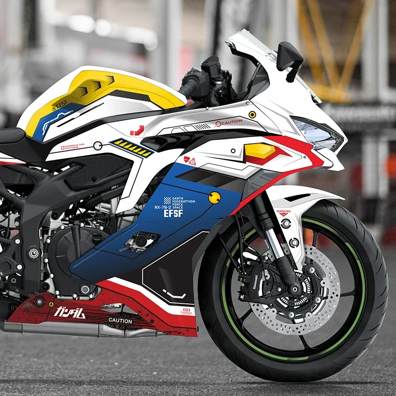 Applicable To KAWASAKI ZX-4R ZX-4RR Multi-Style Pattern Print Sticker Sets Moto Protective Ornamental Accessories