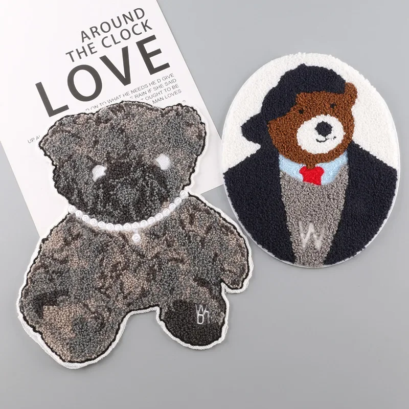 Fashion Heat Transfer Ironing Patch Embroidery Patches Woven Label Clothing Accessories Badge Patches for Jackets Little Bear