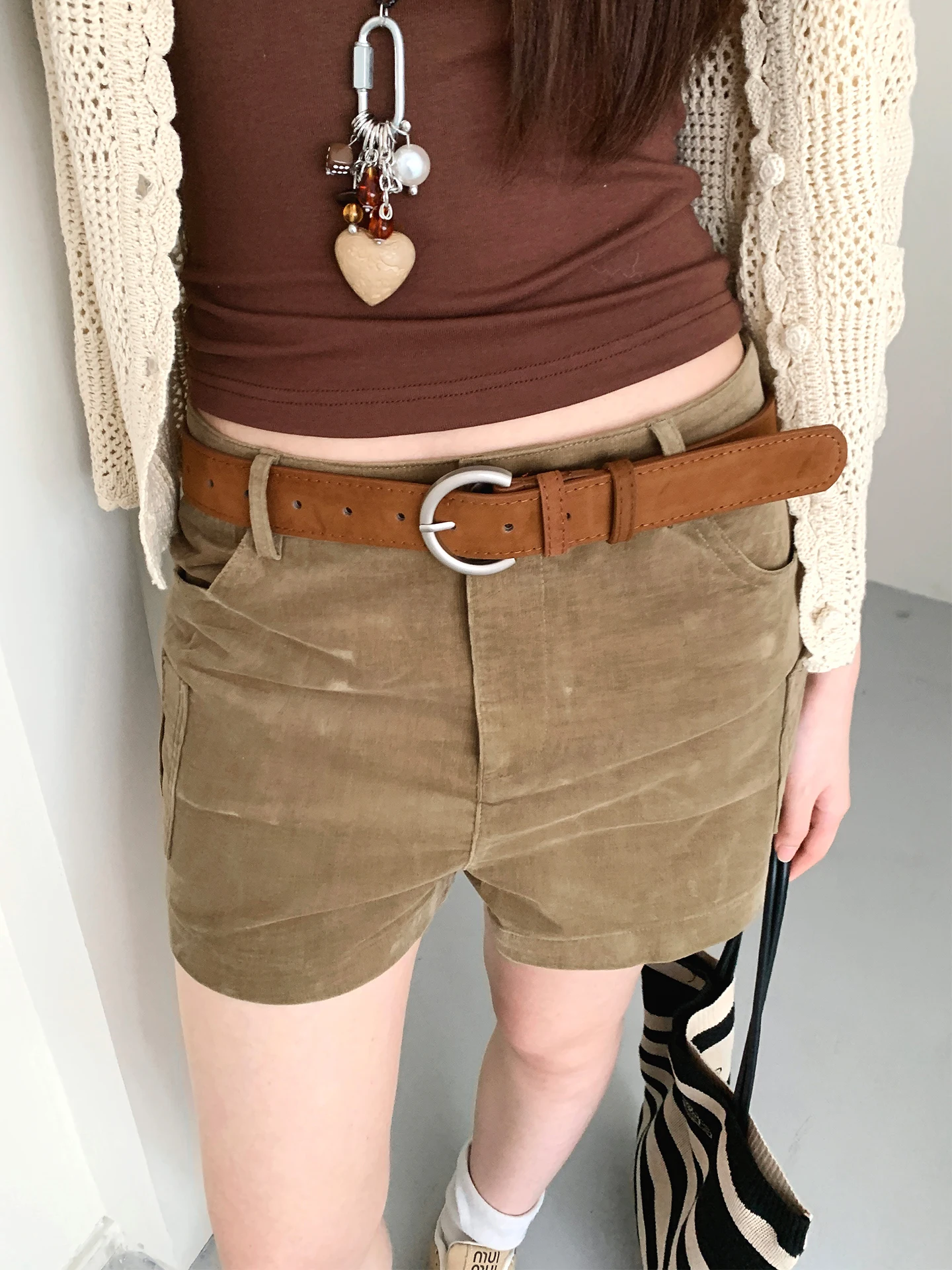 Vintage Suede Belt Women's Niche Unique Leather Belt Accessory High-End Feel For Skirts And Jeans