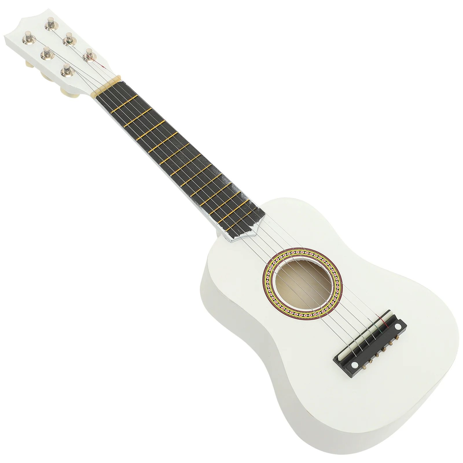 

21 Inch Beginner Musical Instrument Instrument Portable Acoustic For Beginner Guitar Folk Guitar White
