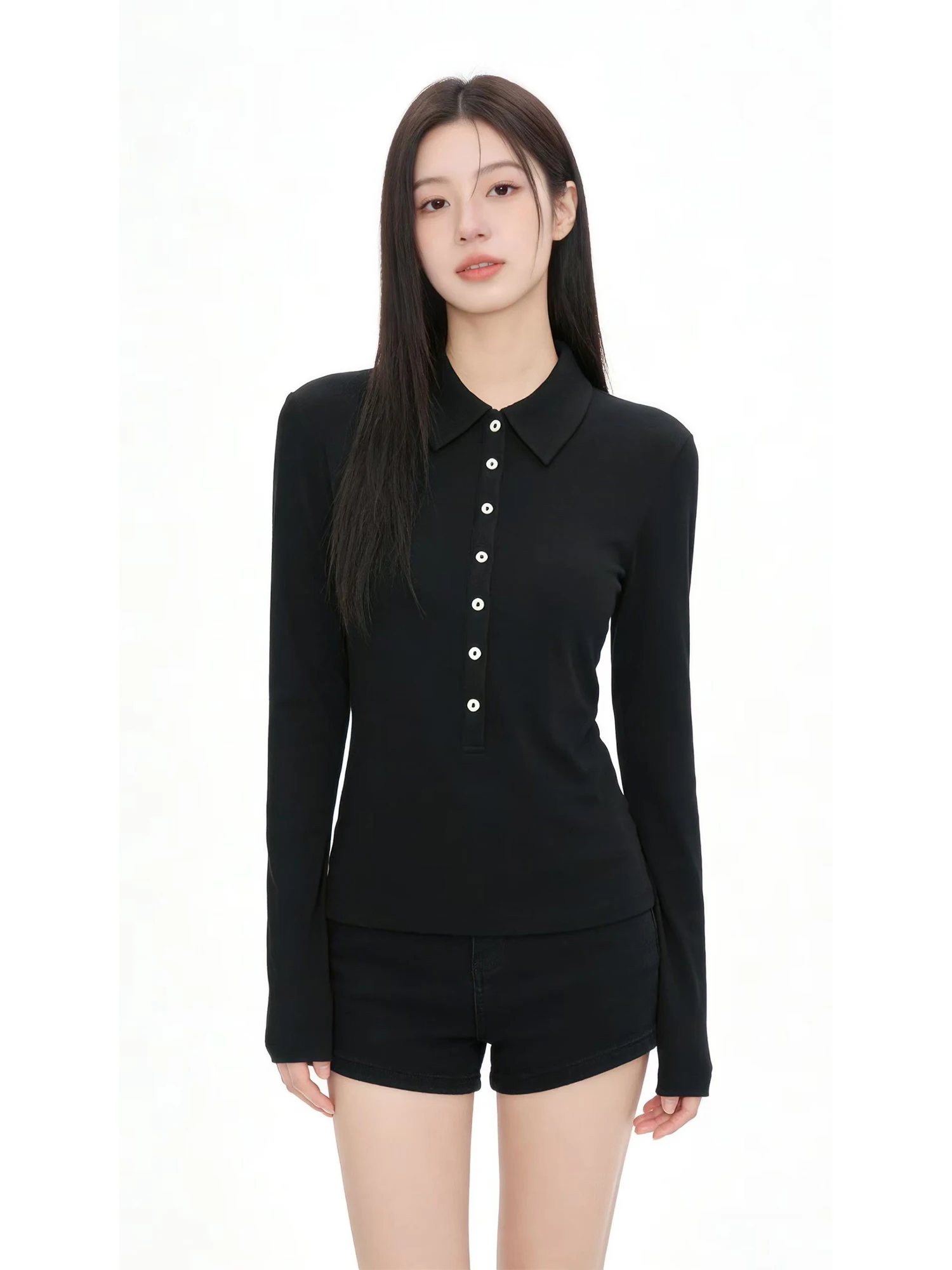 

Slim Fit Long Sleeve Neck Knitted Woolen Sweater for Women Spring 2026 Casual Style Moisture Wicking Regular Sleeve Length