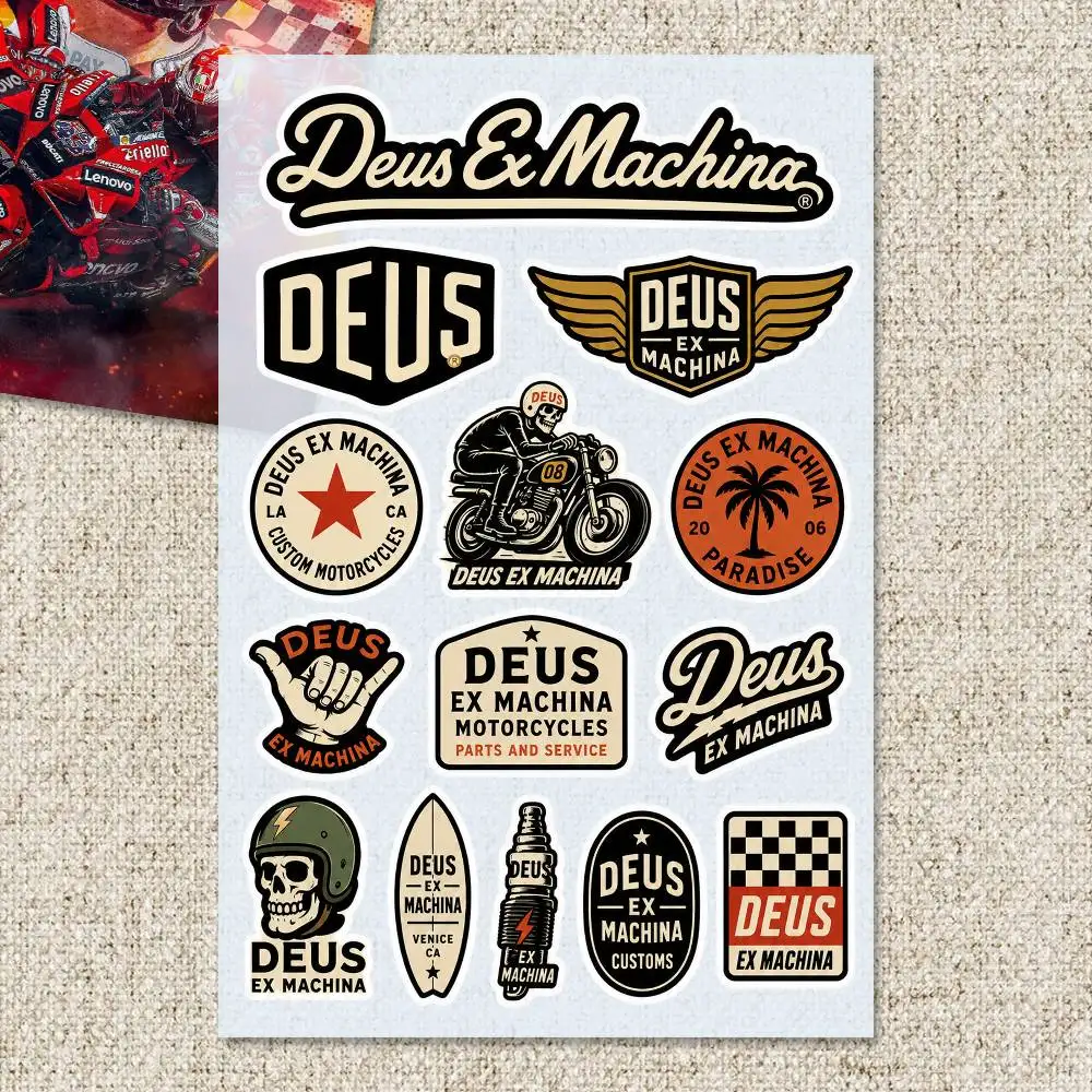 D-Deus ex M-Machina  Decal Set High Quality Printed and Cut Stickers Motorcycle Sticker - view 3