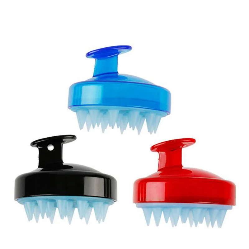 Brosse à shampoing en silicone, masseur de cuir chevelu, brosse à shampoing avec tête en Silicone souple, peigne de massage doux pour outils de coiffure