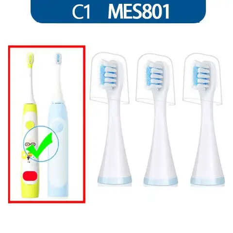 2/4PCS Xiaomi Mitu 칫솔 헤드 교체 MES801 SOOCAS C1 어린이를위한 칫솔 헤드 어린이 부드러운 강모 노즐