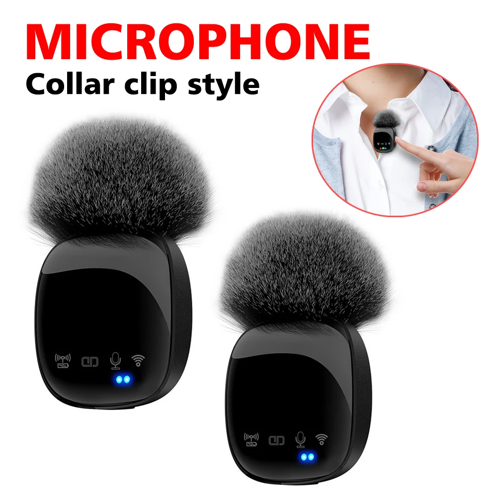 

R8 Wireless Lavalier Microphone Portable Audio Video Recording Mini Mic for Android Live Broadcast Gaming Meeting Phone Mic