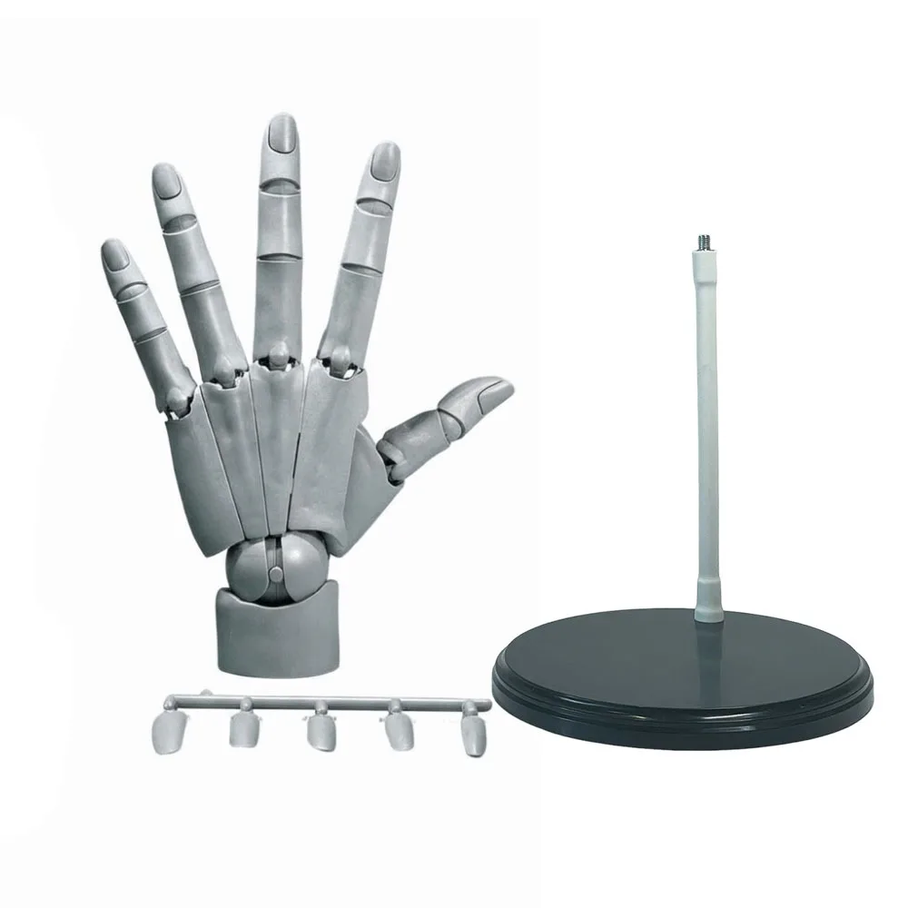 Left/Right Articulated Hand Model Flexible Adjustable Hand Finger Joint Figurine Poseable Hand Finger Joint Figurine