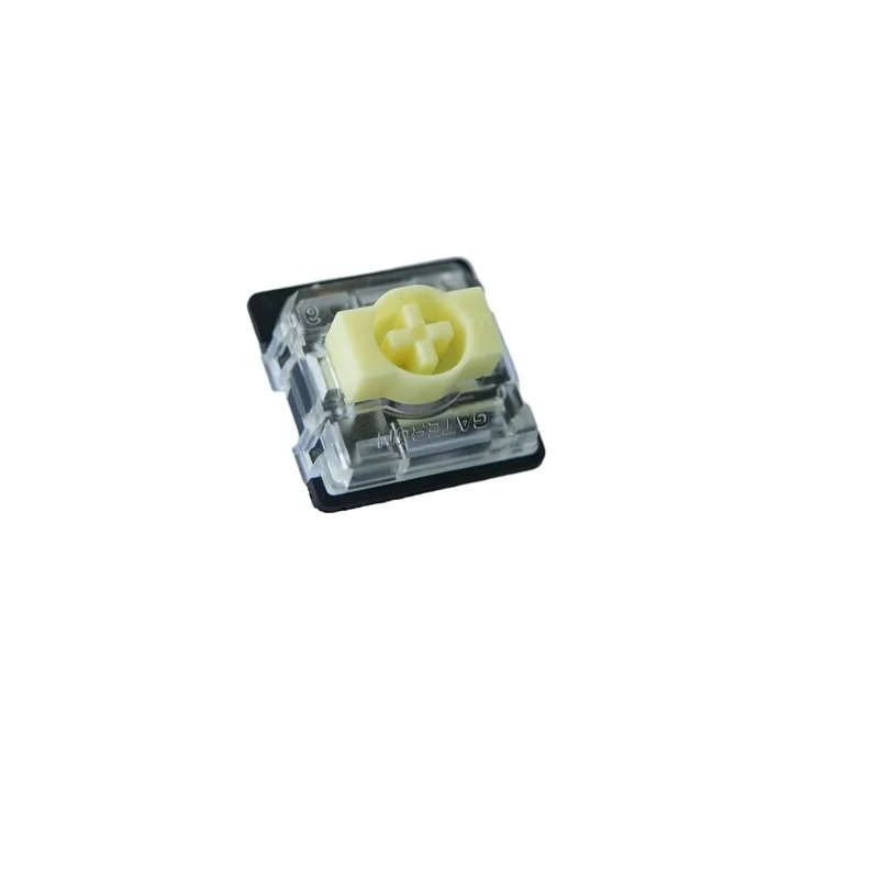 GATERON KS-33 Niskoprofilowa klawiatura 2.0 Banana Przełącznik 3-pinowy Jasnozielony RGB Dostosowane DIY Hot Swap Mechaniczna klawiatura do gier — 2