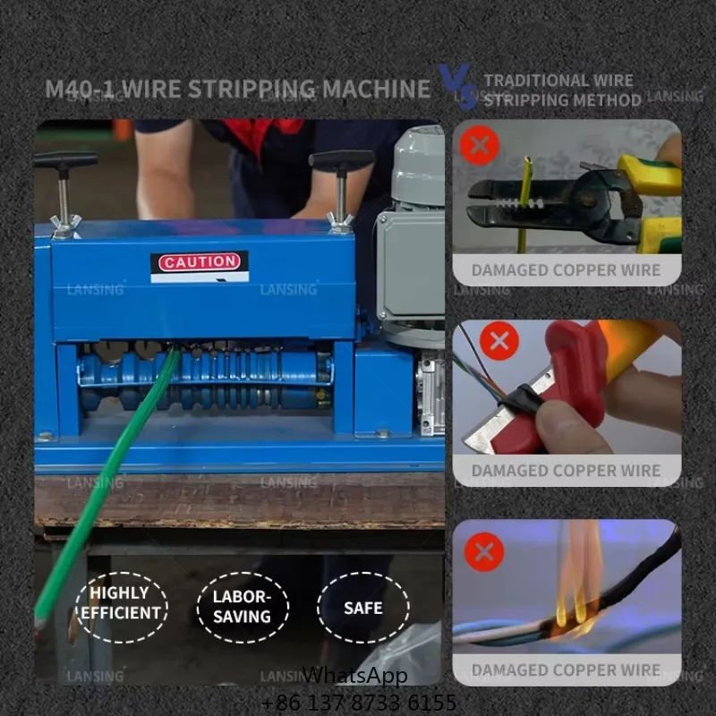 2025 Hot Selling High Level Copper Cable M40-1 Wire Stripping Cutting Recycling Machine For Copper Recycling Market