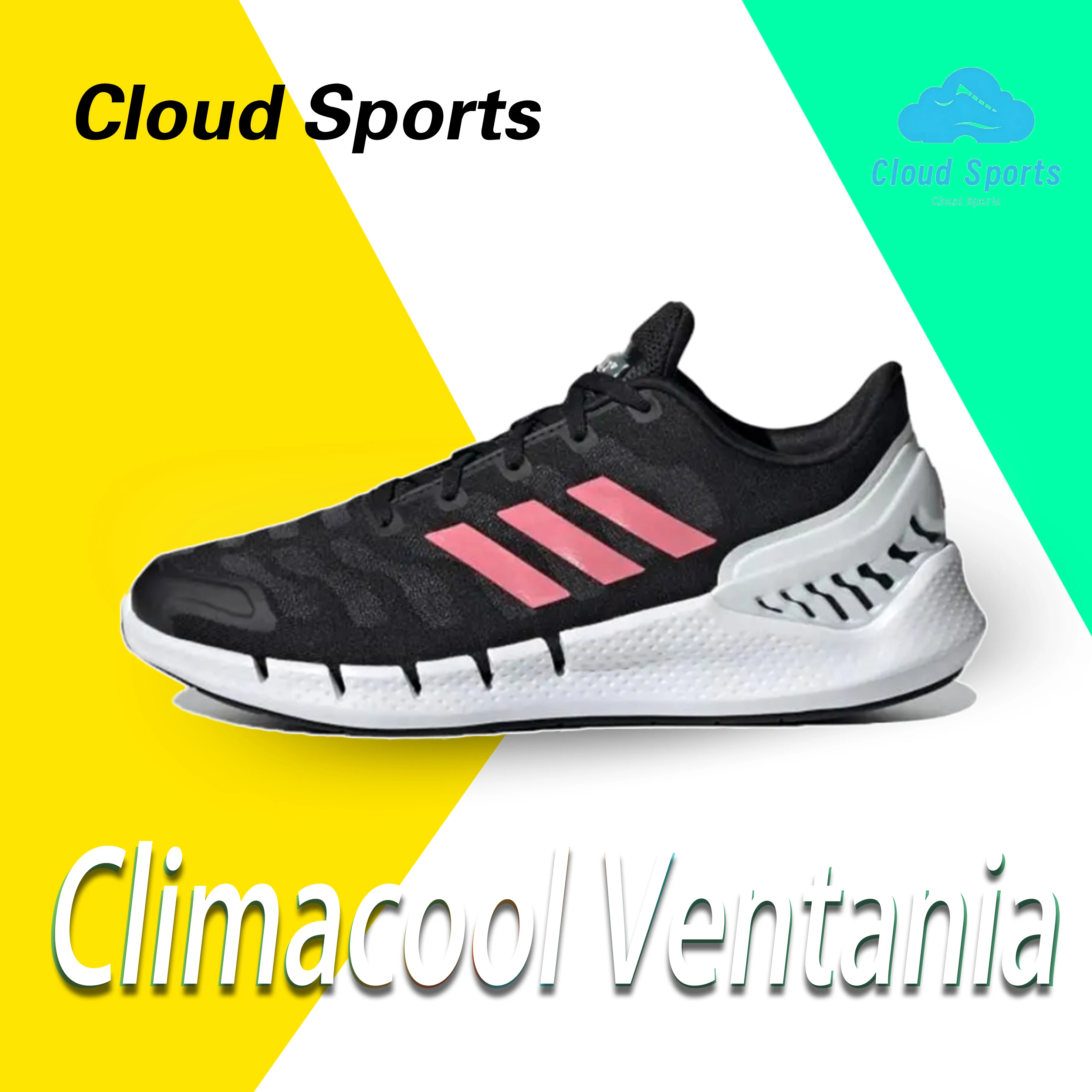 Adidas Climacool Ventania Women's  Lightweight Shock Absorption Breathable Low Top Casual Running Shoes Black White Red