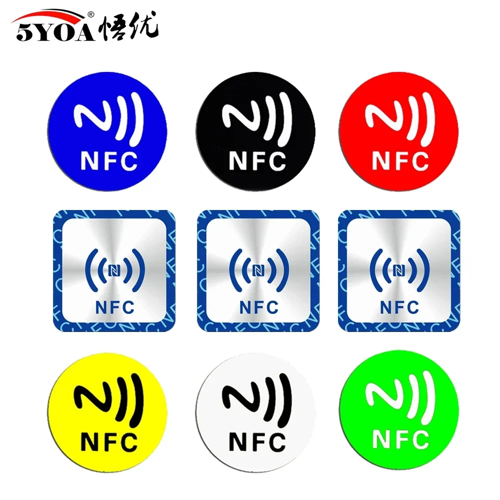 5YOA 6pcs NFC Ntag213 Ntag215 Ntag216 TAG Sticker 213 13.56MHz Universal Label RFID Token Patrol Ultralight for shortcut etc
