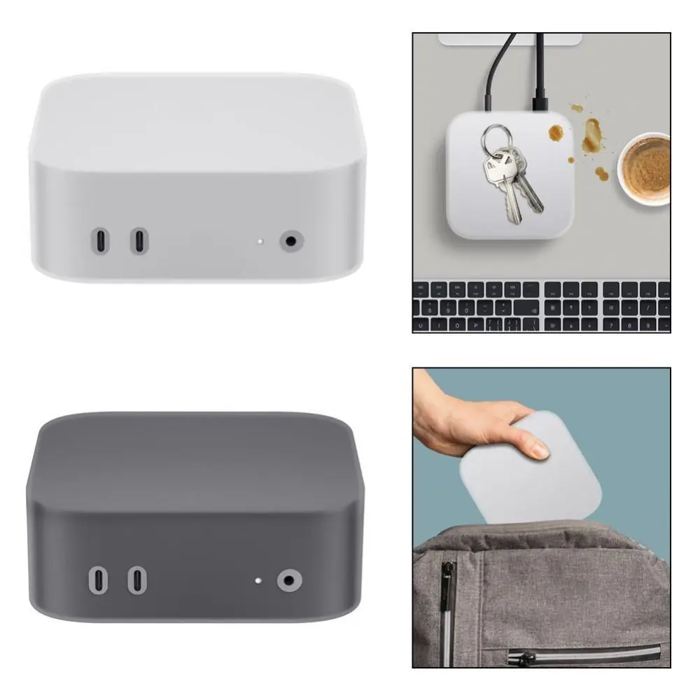 

Silicone Protective Case Waterproof Transparent Sleeve Anti-Scratch Dustproof Computer Host Cover for Mac mini M4/M4 Pro 2024