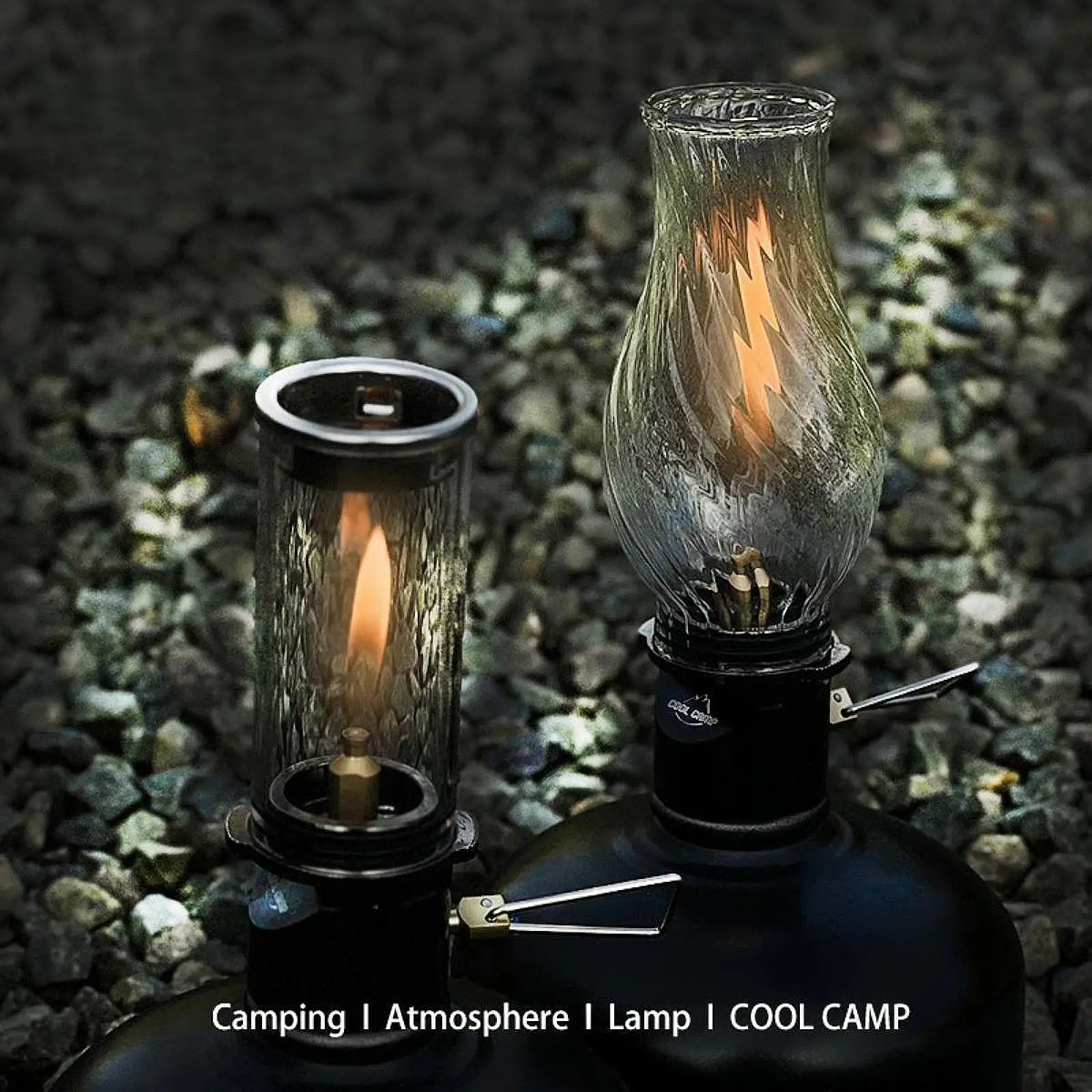 

Outdoor Camping Gas Lamp Shade Flame Lampshade Vintage Design Compact Clear Glass Chimney for Home Fishing Picnic Backpacking