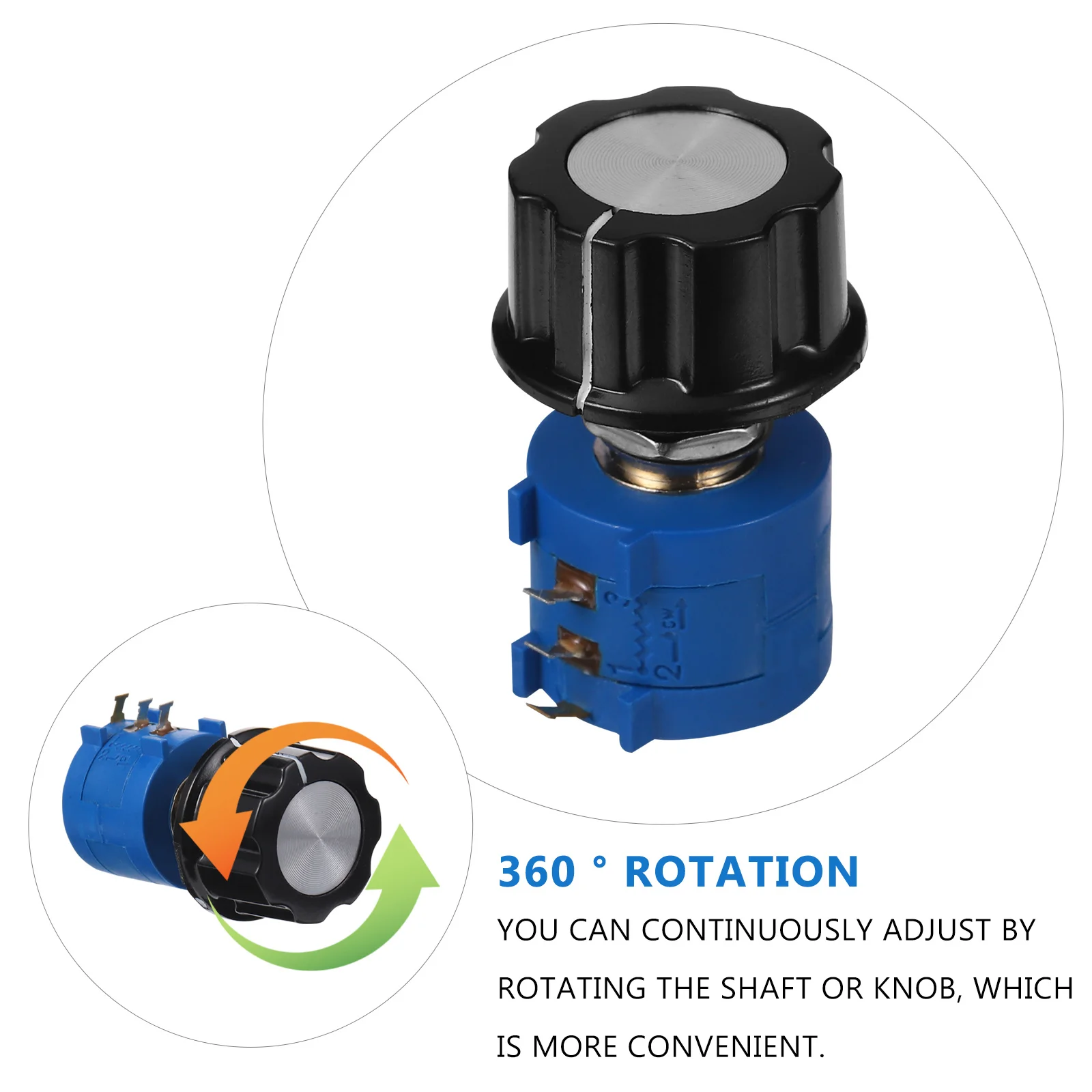 

1Set Potentiometer Rotary Wire Wound Plastic 103L 10k Precision Small Resistance Deviation Trimmer Resistor Motor Speed