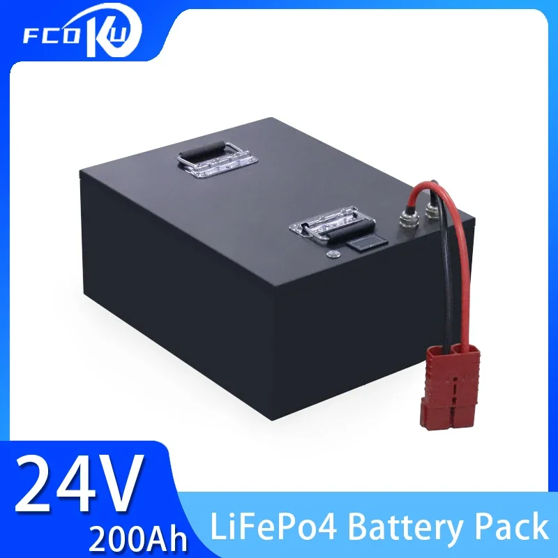 

Real High-Capacity 24V 200Ah LiFePo4 Battery,for AGV Logistics Van RV Washing Machine Lithium Iron Phosphate Battery Pack