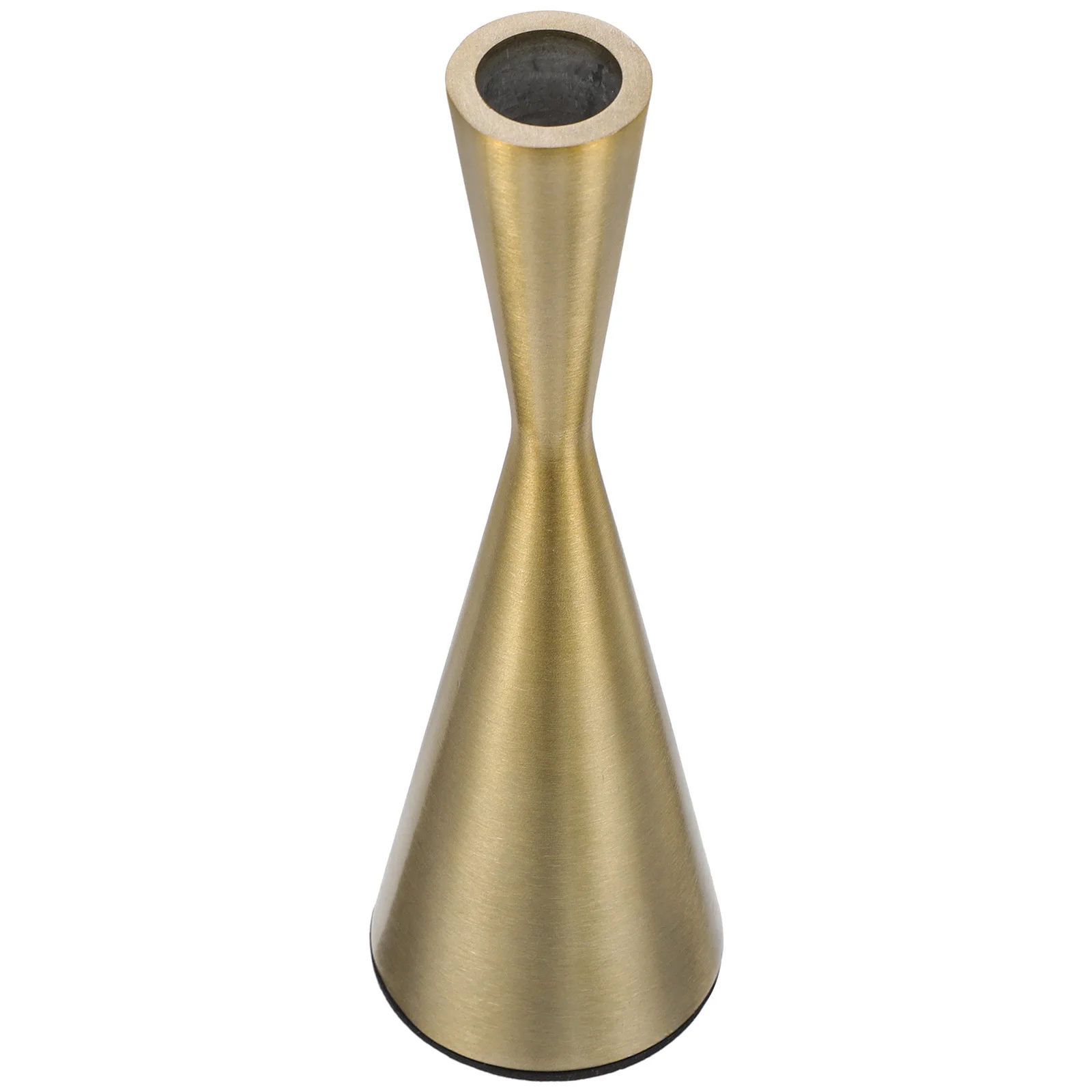

Metal Holder Hourglass Design Taper Stand Creative Candlestick Holder for Table Desktop Room Decor