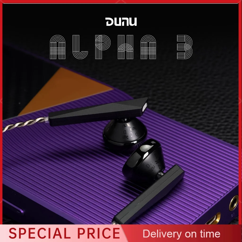 

DUNU Alpha3 / Alpha 3 Flagship Flathead Earbuds 14.2mm Dynamic Driver In Ear Earphone Flat-head HiFi Music Headphone