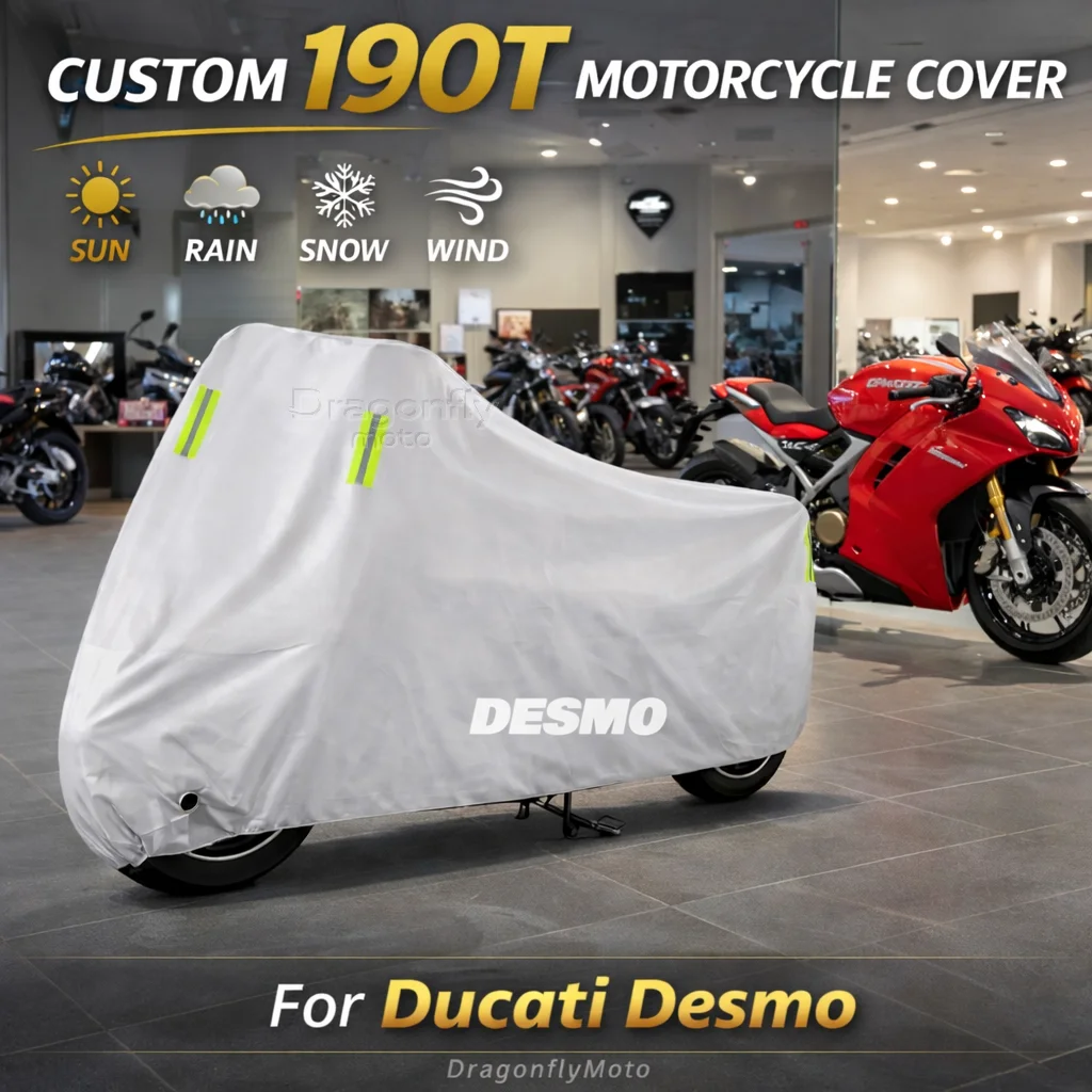 

For Ducati Desmo 250 MX 450 MX Desmosedici RR Motorcycle Cover Silver Waterproof UV Rain Dust Sun Outdoor Indoor Protector