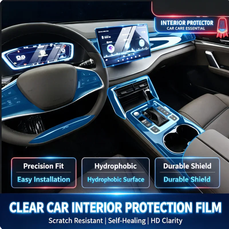 For 2021 BYD Tang DM New Energy Hybrid Fuel Version Interior Protection Film Center Console Screen Transparent Decoration