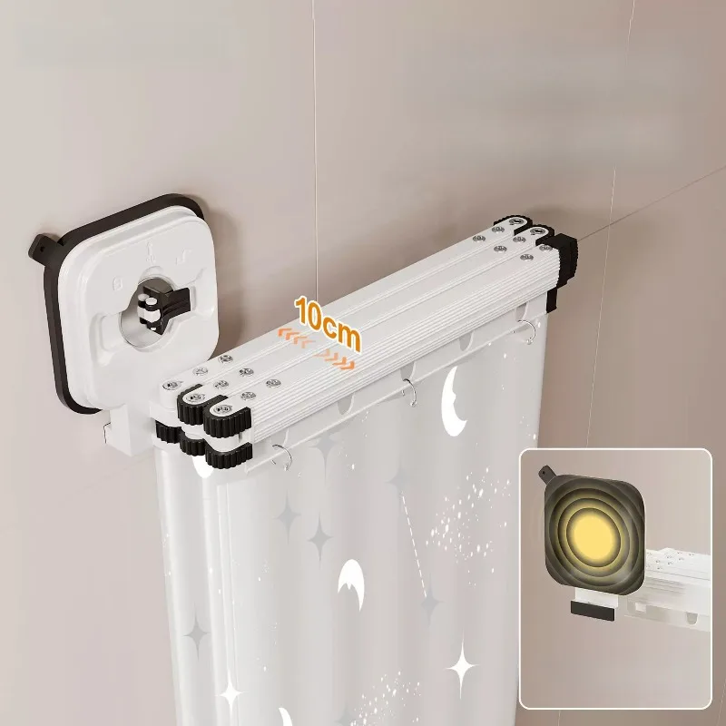 2/3/4 Fold EVA Shower Curtain Set No‑Drill Suction Cup Bathroom Partition Waterproof Mildew Proof For Toilet Wet‑Dry Separation