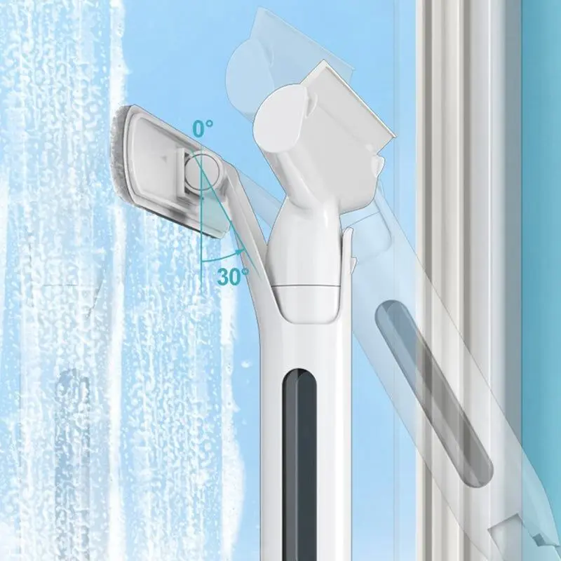 Window Spray Mop Multifunctional Glass Wiper with Silicone Scraper Floor Cleaning Mop Window Cleaner Household Cleaning Tools