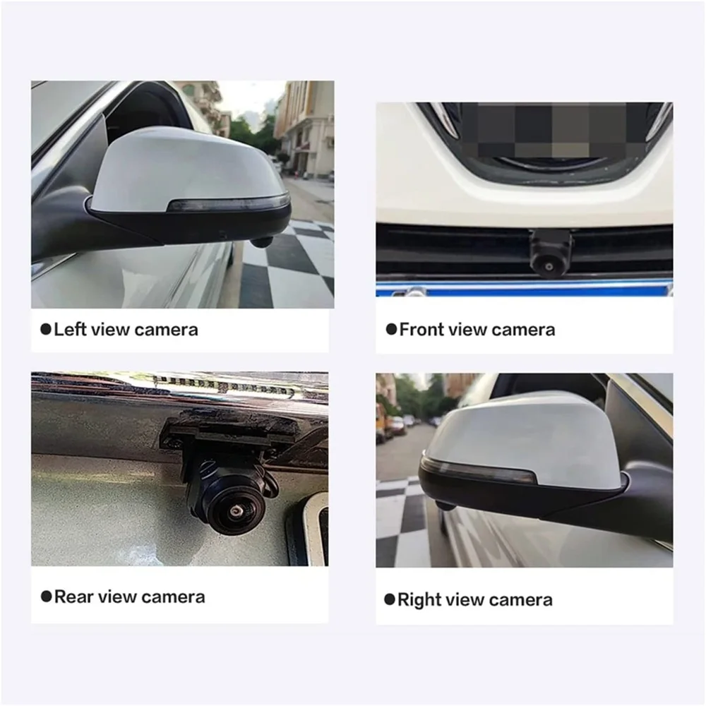 Car 1080P/720 AHD 360Camera Panoramic Surround View for Android Auto Radio Night Vision Right/Left/Front/Rear View Camera System