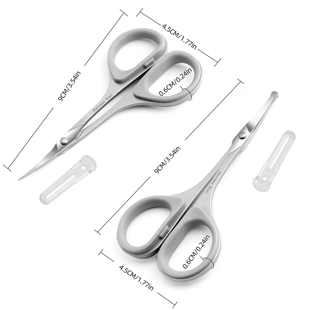 1 pièces professionnel petit maquillage sourcils ciseaux de toilettage pour visage nez cheveux tondeuse à barbe hommes et femmes outil de beauté