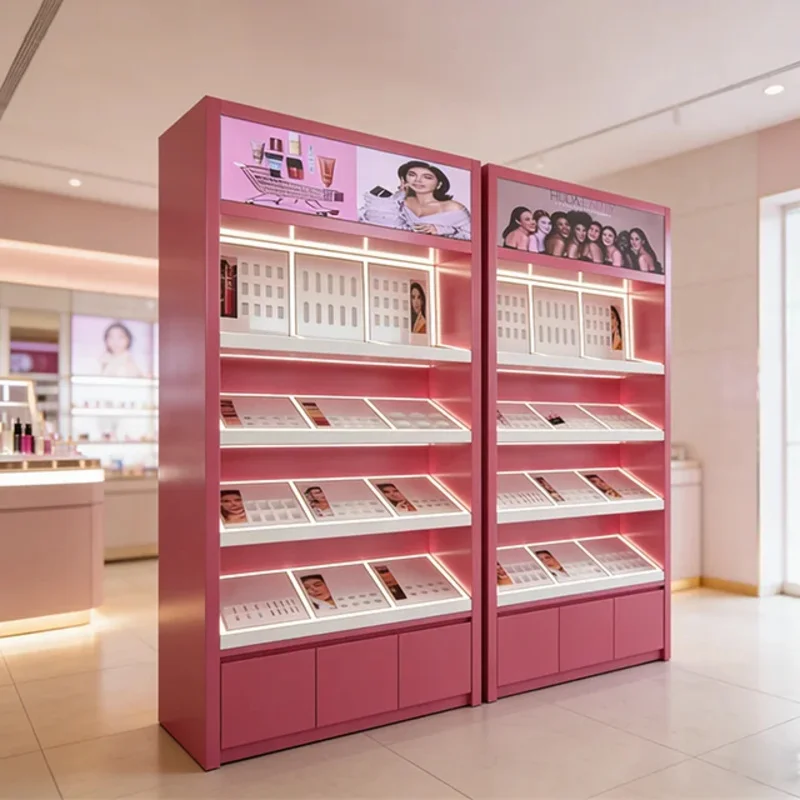 Customize.Makeup Stand Cosmetic Display Cabinet Professional Makeup Shop Showcase Display Station Makeup Studio Furniture Be