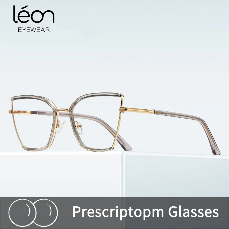 

New Fashionable Women Optical Prescription Glasses Anti-Blue Light Photochromic Eyewear Myopia Hyperopia Progressive Eyeglasses