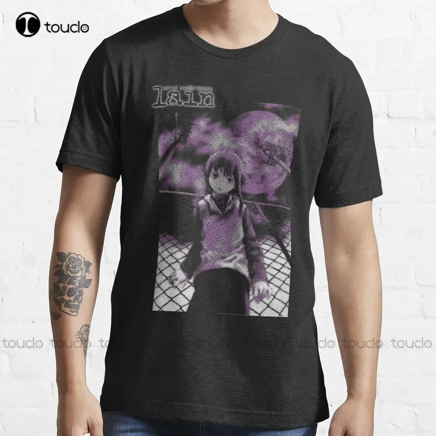Camiseta Serial Experiments Lain, camiseta morada para mujer, camiseta personalizada con estampado Digital para adultos y adolescentes, camiseta clásica Xs-5Xl