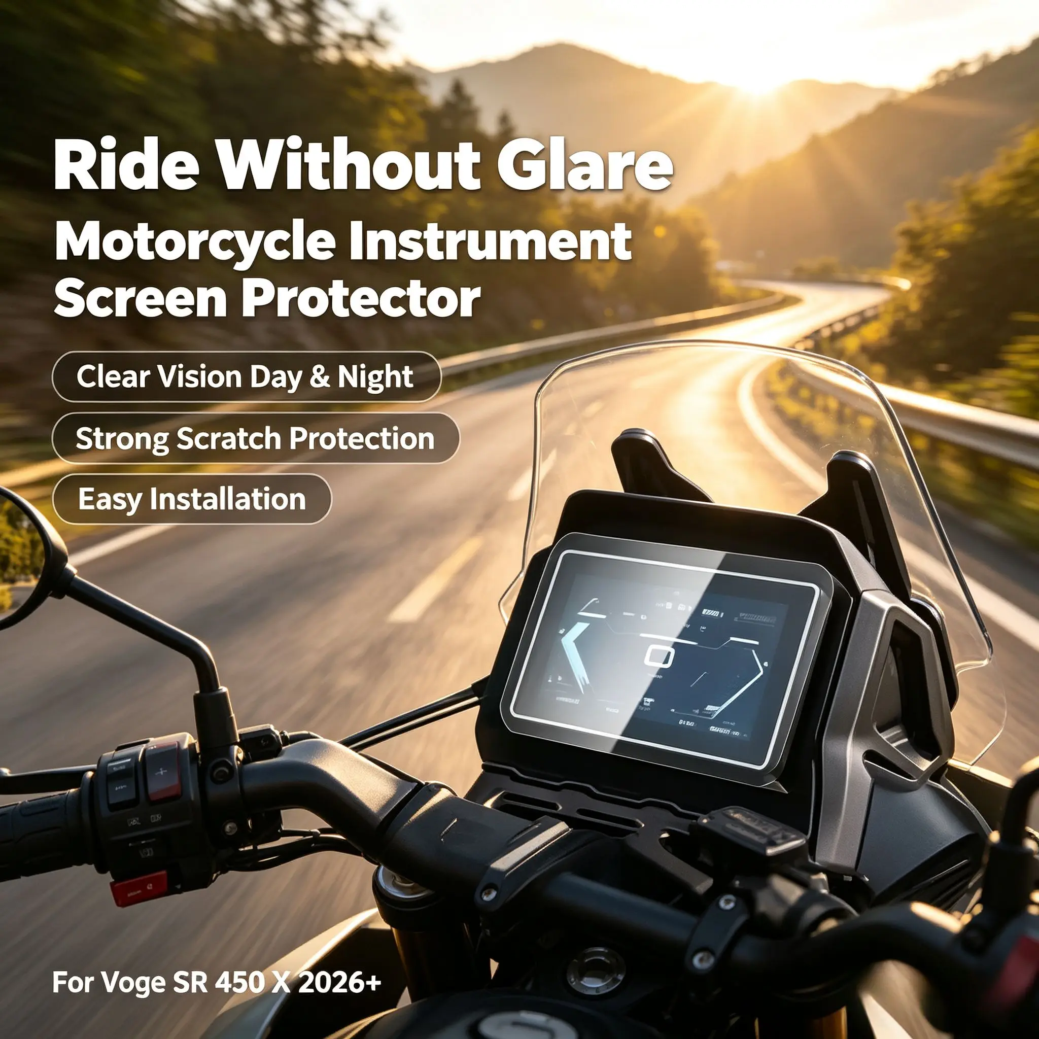 For SR450X SRX450 Screen Protector Instrument Film For LONCIN VOGE 450 X SR450 X 2026+ Motorcycle Protection Instrument Film