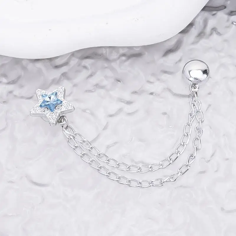 Multi Purpose Magnetic Clothing Clip 2pcs Set Metal Chain Button Holder Fixing Clips for Cardigan Dress Daily and Travel