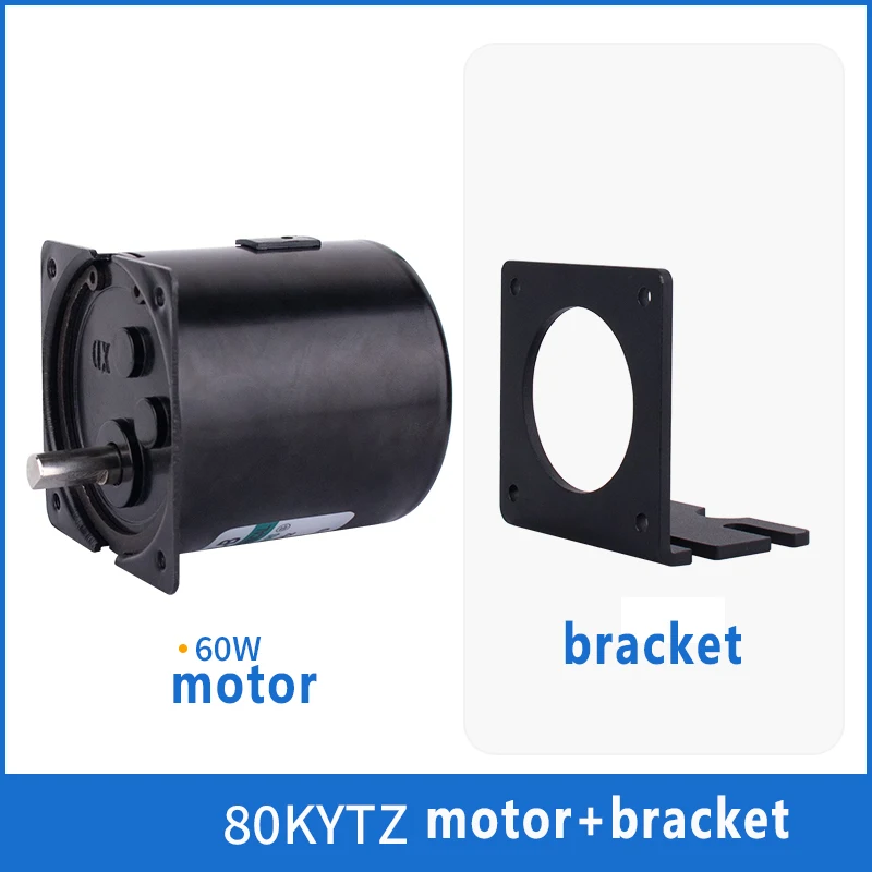 80KTYZ Sumbu Eksentrik 220V 60W AC Motor Sinkron + Braket 5Rpm -110Rpm Motor Mikro Motor Magnet Permanen Kecepatan Rendah
