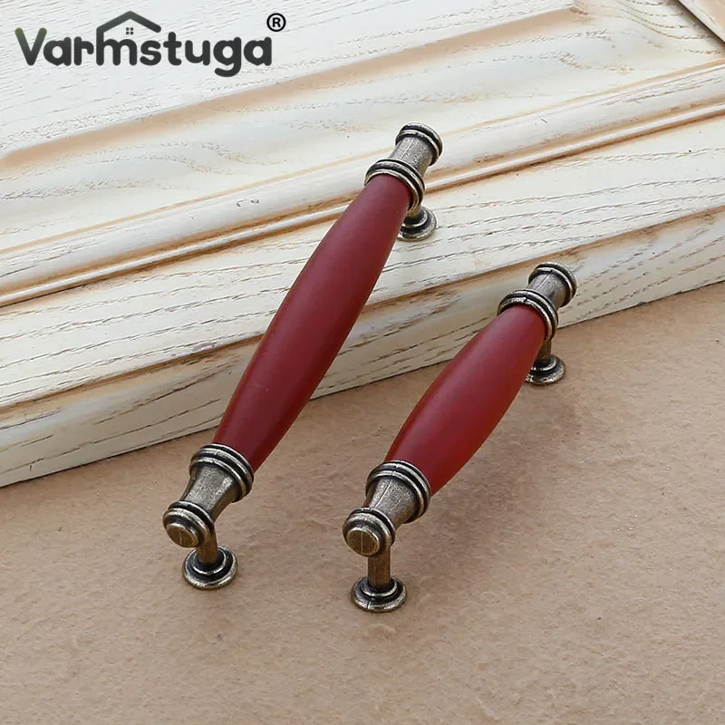Vintage Wooden Handles for Furniture Cabinet Knobs  Cupboard Handles Drawer Pulls Kitchen Handles Furniture Hardware