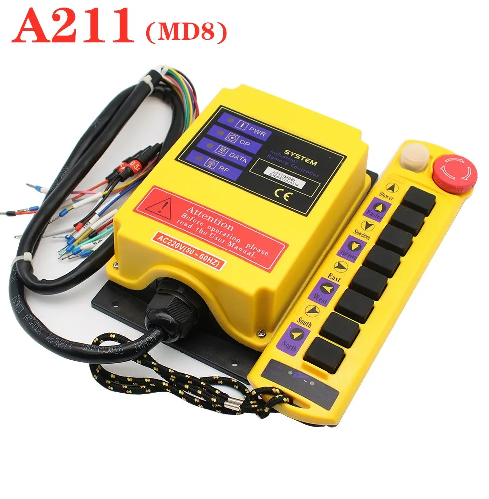 

A211 Cupid тип 9-клавишный дорожный кран промышленный беспроводной пульт дистанционного управления можно настроить 12 В 24 В 36 В 48 В 110 В 220 В 380 В