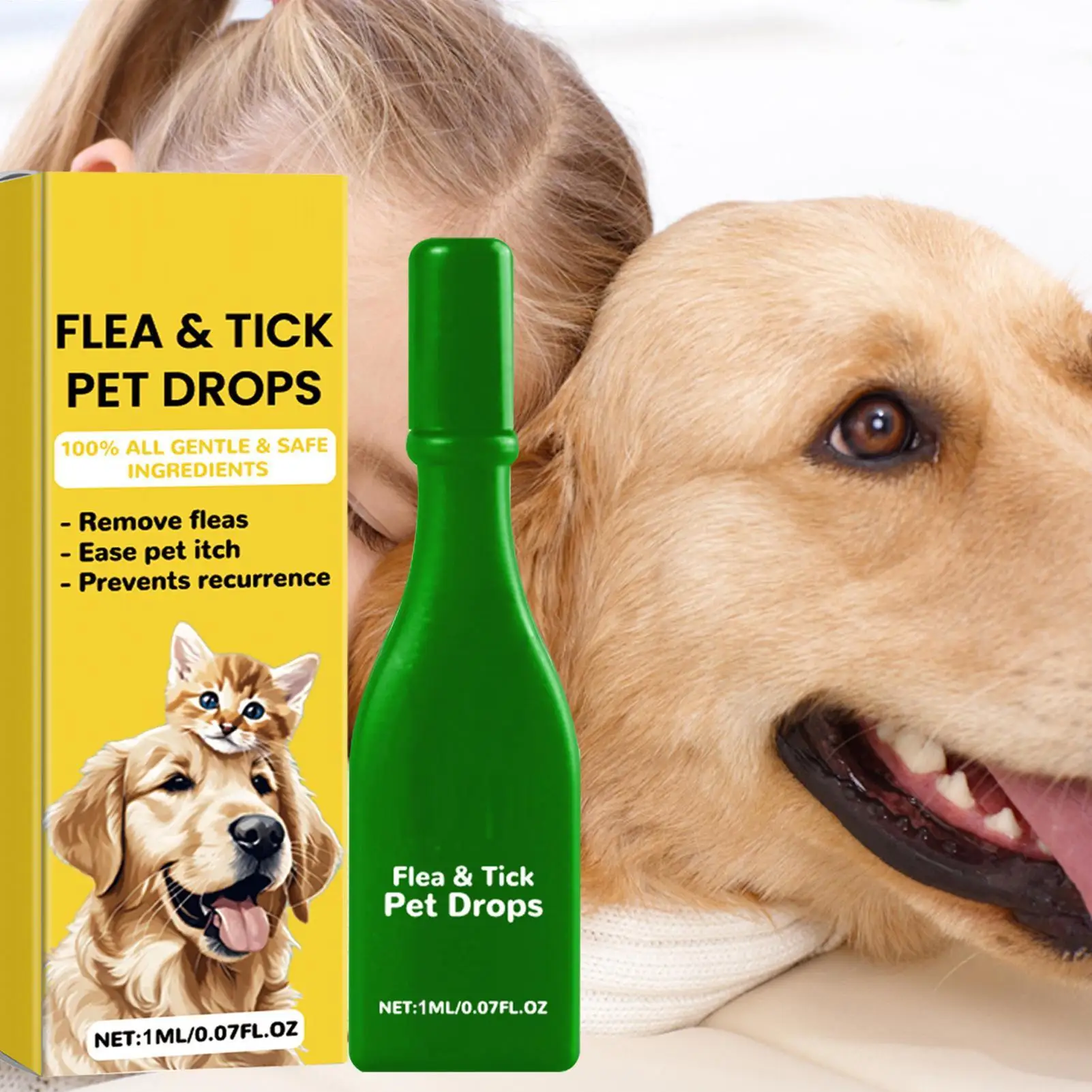Pet Flea&tick Drops Effectively Repel Fleas Keep Skin Healthy Improve Hair Gloss Anti Skin Itching Pet External Deworming Drops
